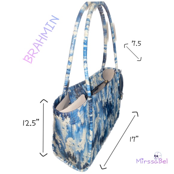 BRAHMIN Bailee Deep Water Melbourne Genuine Leather - Picture 2 of 8